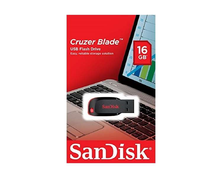 SanDisk SDCZ50-016G-B35 16 GB Cruzer Blade USB 2.0 Flash Drive - Black ...