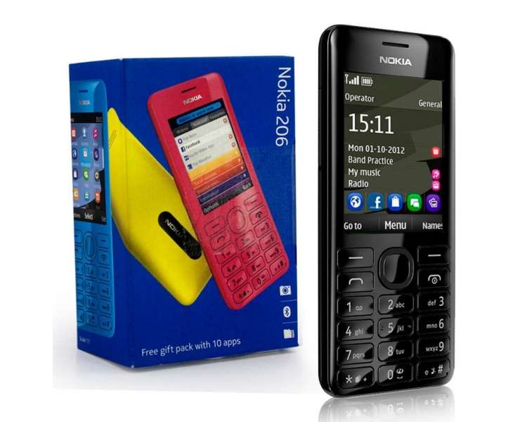 Nokia Asha 206 2060, Negro