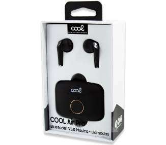 Auriculares Stereo Bluetooth Dual Pod Earbuds Lcd COOL AIR PRO Negro