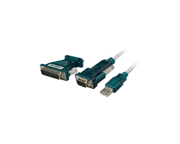 Adaptador USB a Serie RS232 + Adaptador Logilink