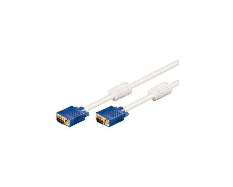 Cable VGA Macho Macho 10M DB15 Monitor Beige