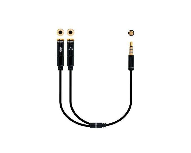 Cable Audio 1X Jack 3.5 a 2X Jack 0.3M Nanocable