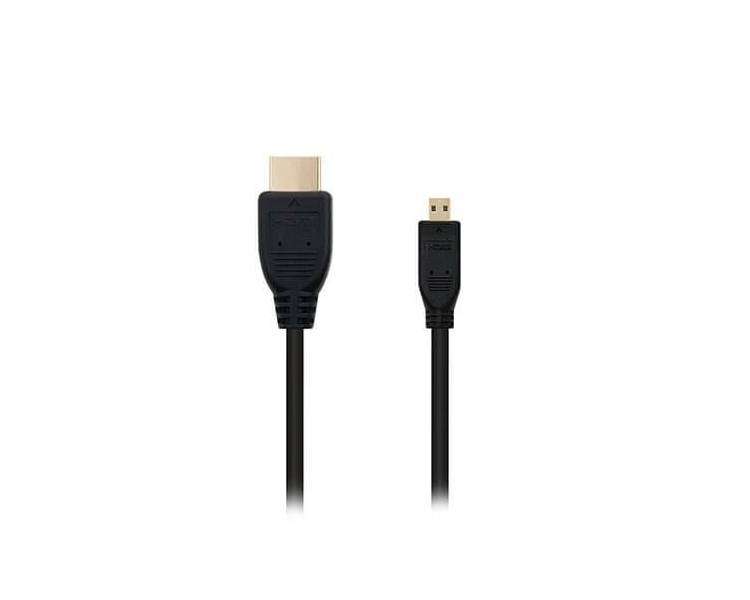 Cable Micro HDMI (D) a HDMI (A) Nanocable 0.8M Negro