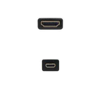 Cable Micro HDMI (D) a HDMI (A) Nanocable 0.8M Negro