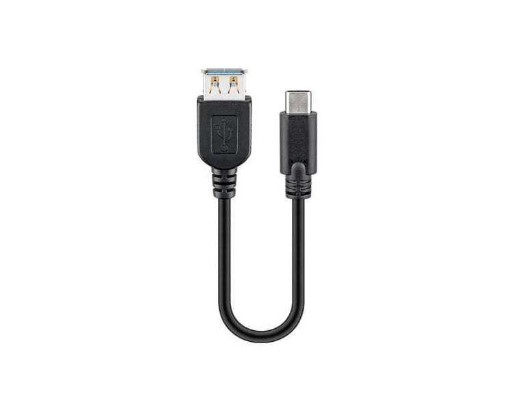 CABLE USB(A) 3.0 A USB(C) 3.0 GOOBAY 0.2M NEGRO