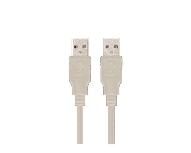 CABLE USB(A) 2.0 A USB(A) 2.0 NANOCABLE 1M BEIGE