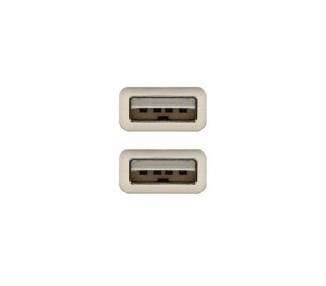 CABLE USB(A) 2.0 A USB(A) 2.0 NANOCABLE 1M BEIGE