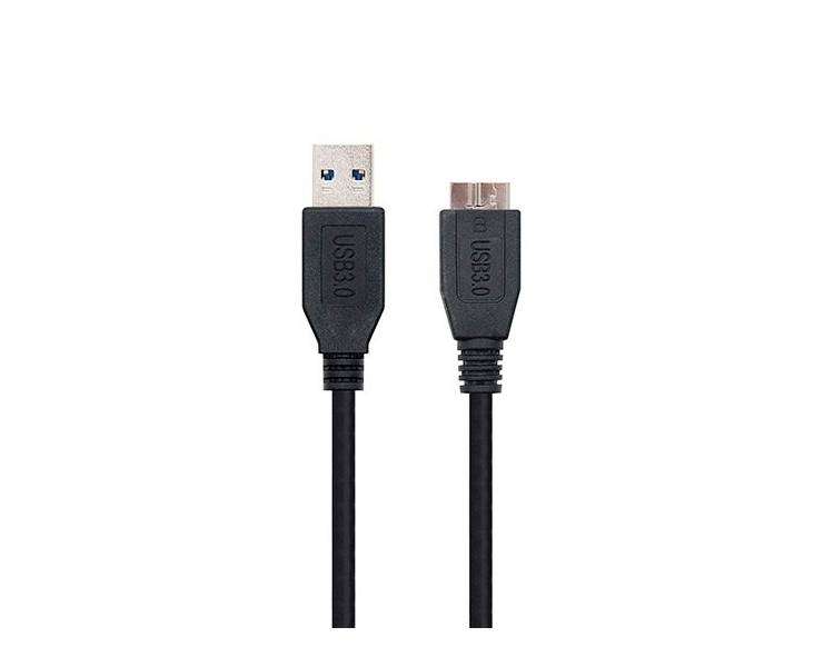 CABLE USB(A) 3.0 A MICRO USB(B) 3.0 NANOCABLE 1M NEGRO