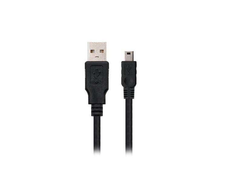 CABLE USB(A) 2.0 A MINI USB(B) NANOCABLE 1.8M NEGRO