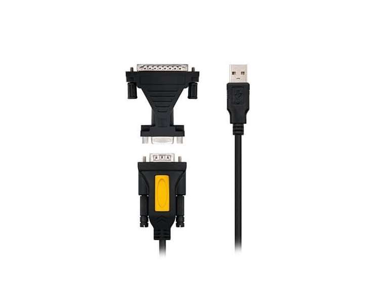 CABLE USB(A) 2.0 A RS232(DB9) NANOCABLE 1.8M NEGRO