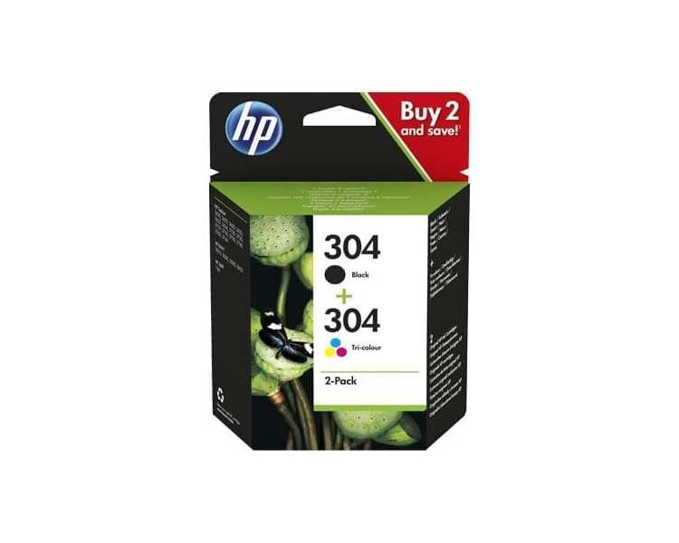 CARTUCHO Original HP Nº 304 PACK COLORES Y NEGRO