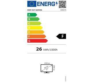 MONITOR GAMING LED 27  KEEP OUT XGM27X NEGRO CURVO