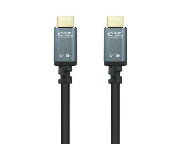 Cable hdmi 2.1 8k nanocable 10.15.8000/ hdmi macho - hdmi macho/ 0.5m/ negro