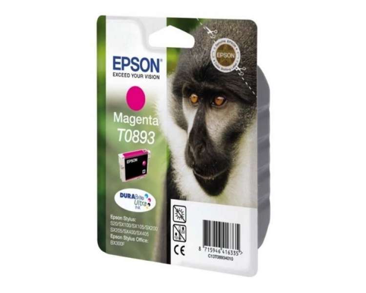 Cartucho de tinta original epson t0893/ magenta