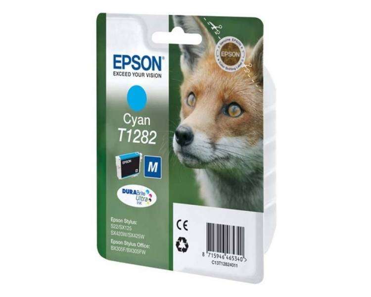 Cartucho de tinta original epson t1282/ cian