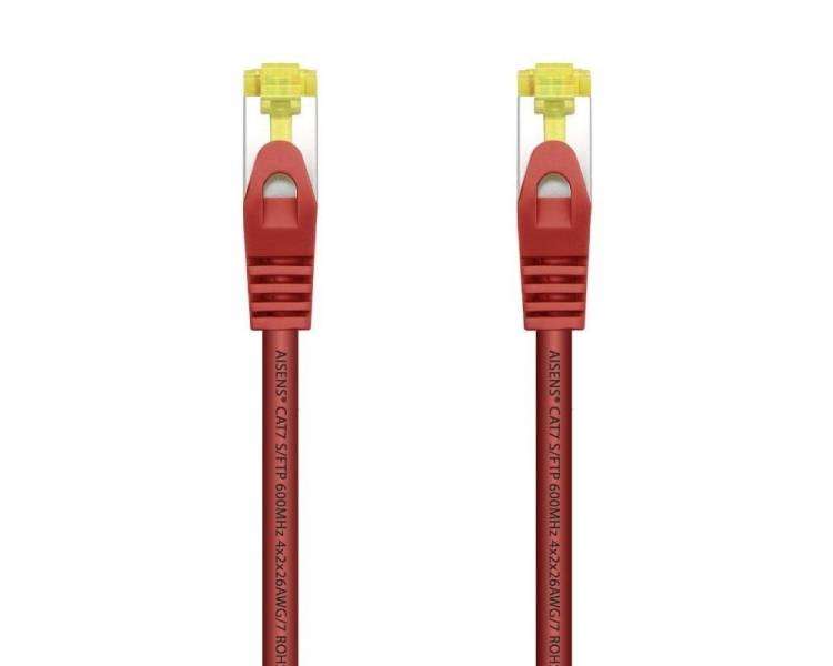 Cable de red rj45 sftp aisens a146-0469 cat.7/ 50cm/ rojo