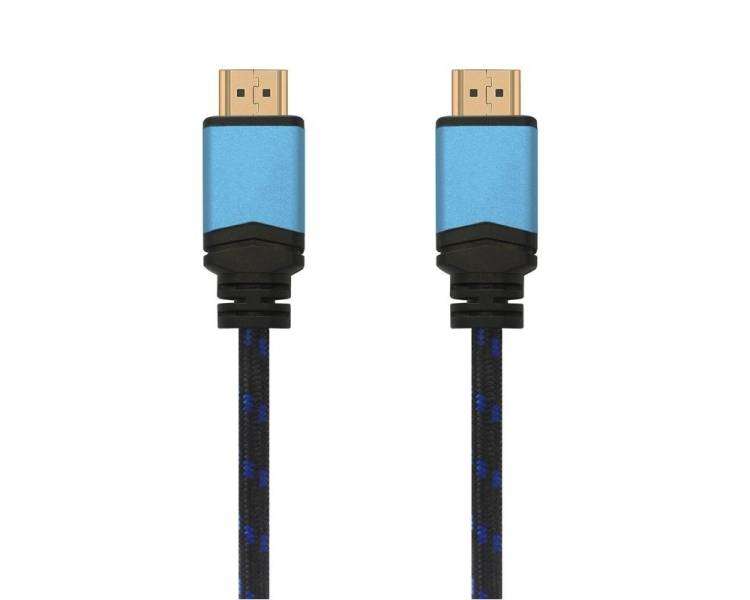 Cable hdmi 2.0 4k aisens a120-0356 v2/ hdmi macho - hdmi macho/ 1m/ negro/ azul