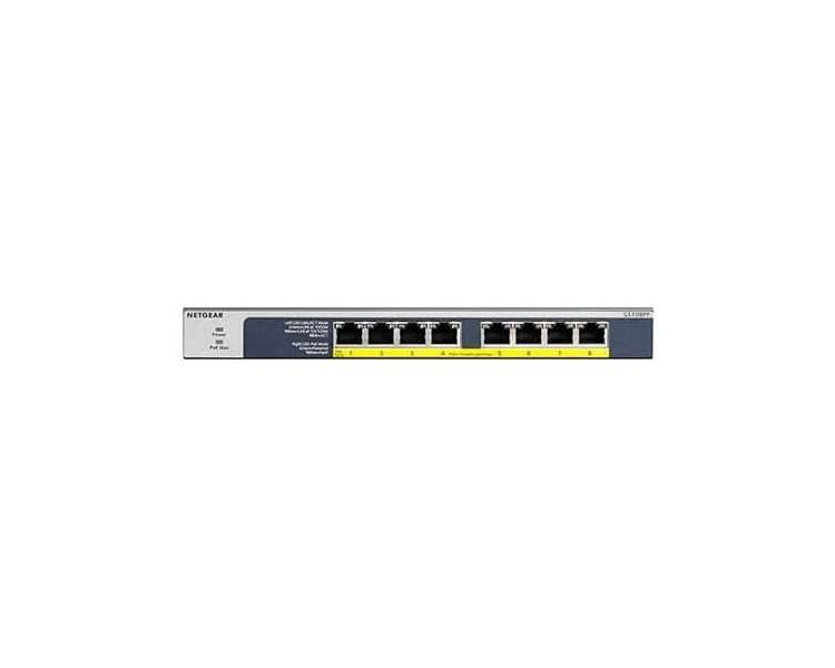 HUB SWITCH 8 PT 10/100/1000 NETGEAR GS108PP-100EUS