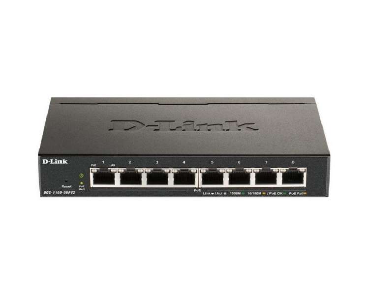 Switch d-link dgs-1100-08pv2 8 puertos/ rj-45 10/100/1000 poe