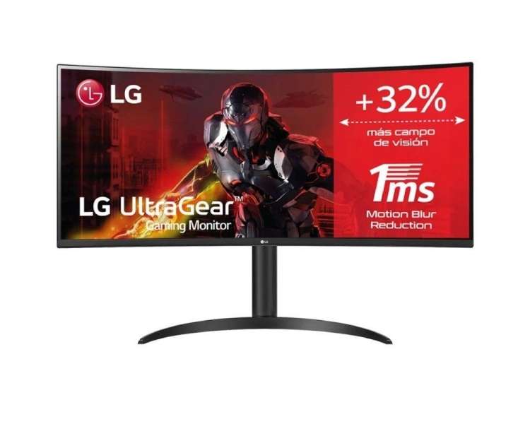 Monitor gaming ultrapanorámico curvo lg 34wp65c-b 34'/ wqhd/ 1ms/ 160hz/ va/ multimedia/ negro