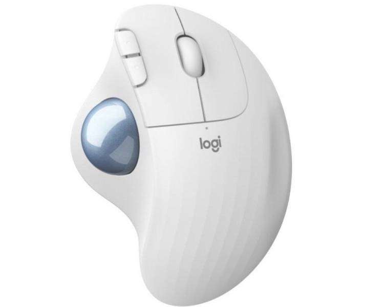 Ratón trackball inalámbrico logitech ergo m575/ hasta 2000 dpi/ blanco crudo