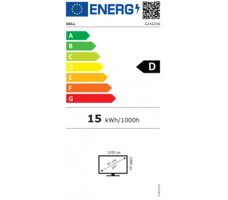 MONITOR LED 23.8  DELL G2422HS NEGRO