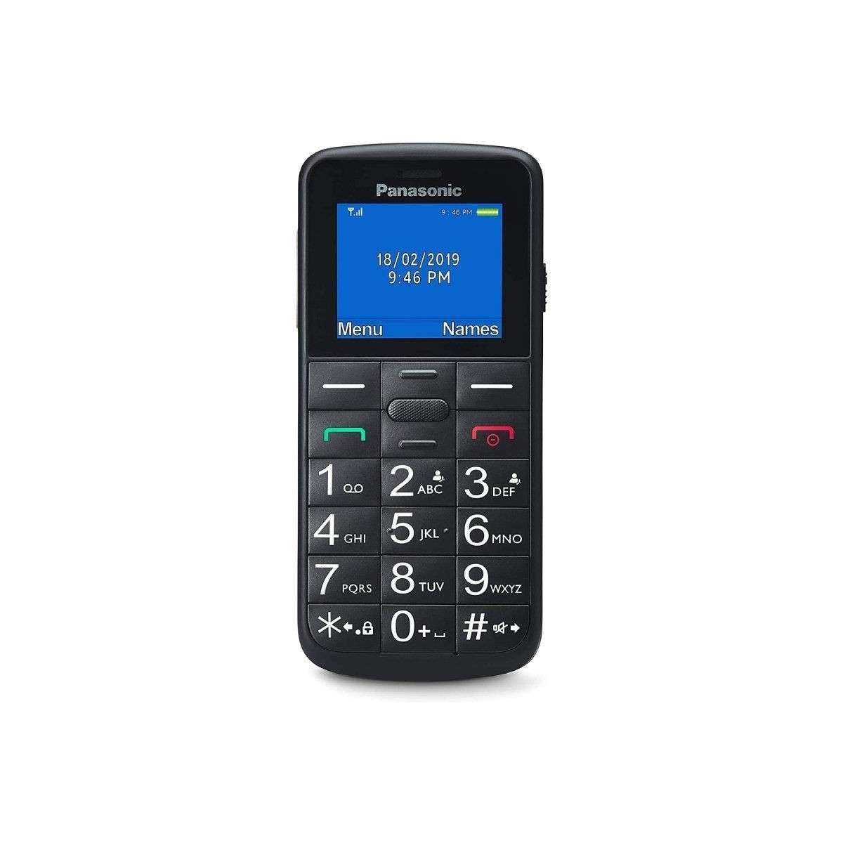 Teléfono móvil panasonic kx-tu110exb para personas mayores/ negro