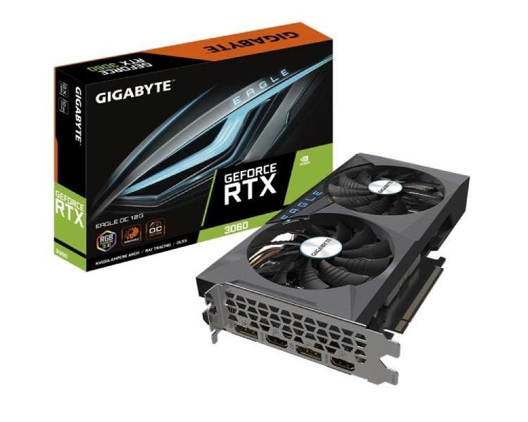 Tarjeta gráfica gigabyte geforce rtx 3060 eagle oc 12g/ 12gb gddr6