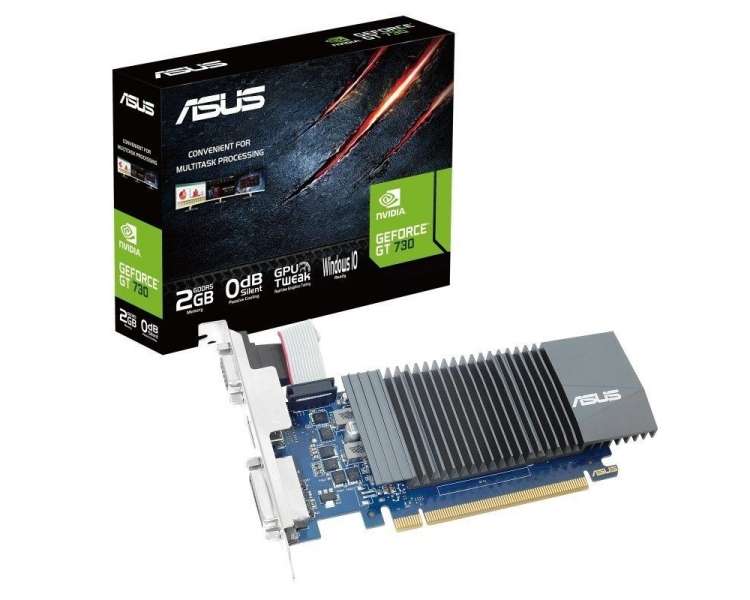 Tarjeta gráfica asus geforce gt 730/ 2gb gddr5/ perfil bajo