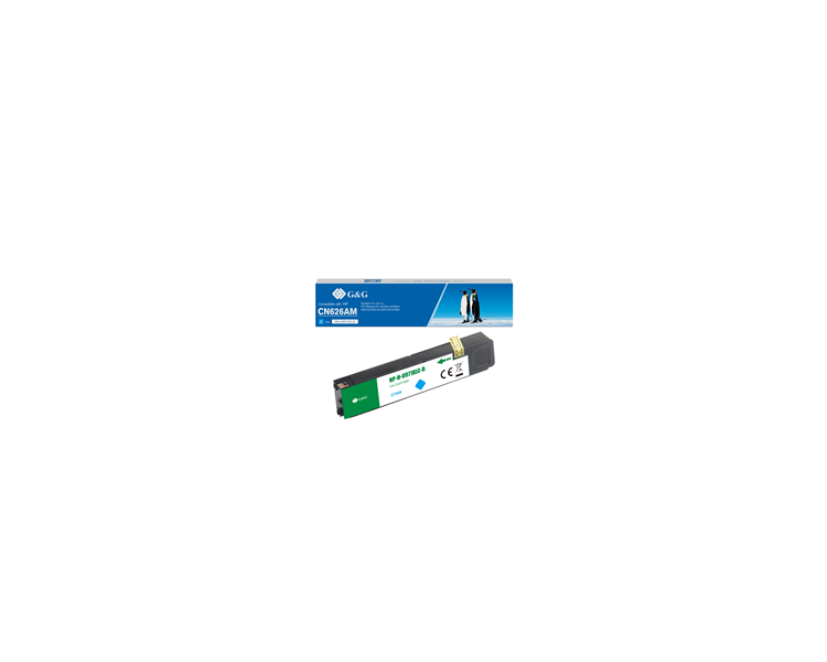 CARTUCHO DE TINTA PIGMENTADA G&G COMPATIBLE para HP 971XL CYAN  - REEMPLAZA CN626AE/CN622AE