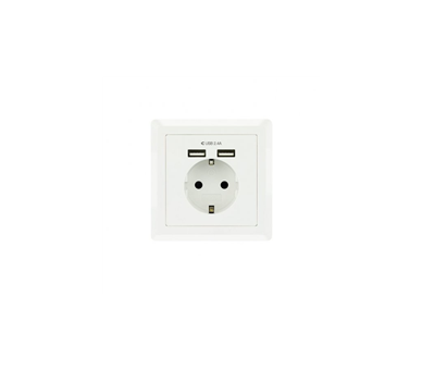 Enchufe Pared con 2 Puertos USB NANOCABLE 10.35.0010 5V/2.4A 