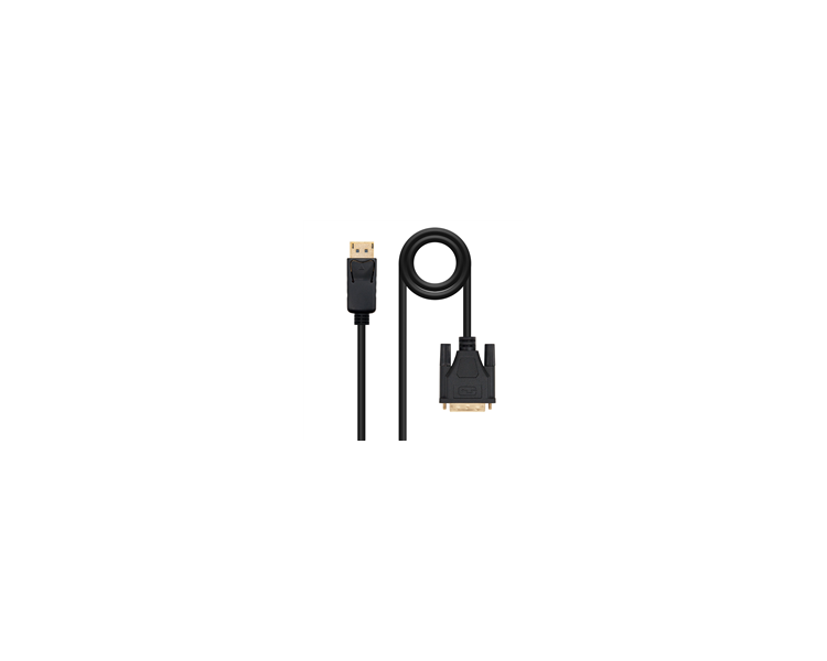 NANOCABLE CABLE CONVERSOR DISPLAYPORT MACHO A DVI MACHO 2M - COLOR NEGRO