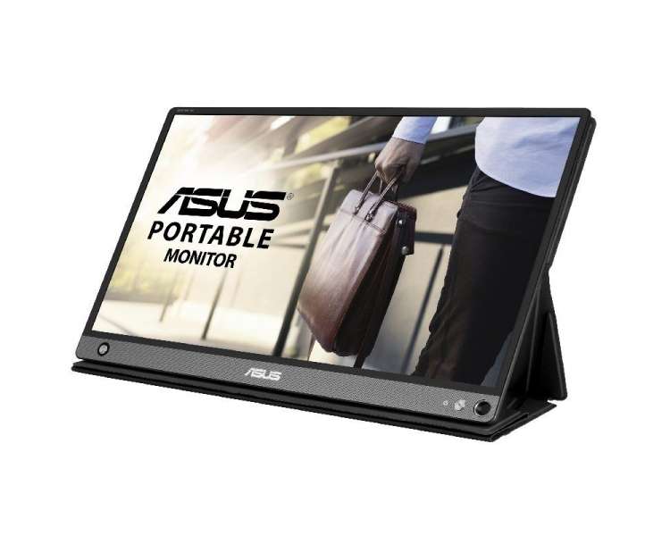 Monitor portátil asus zenscreen go mb16ahp 15.6'/ full hd/ multimedia/ plata y negro