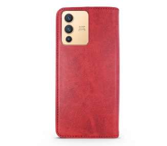 Funda Tapa con Tarjetero Compatible con Vivo V23 Polipiel