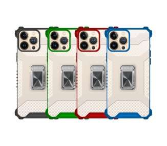 Funda con Anilla e Imán Rock-Crystal Compatible para iPhone 13 Pro Max