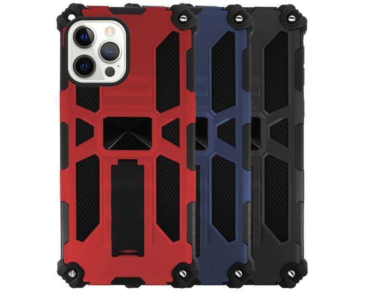 Funda Aluminio Antigolpe para iPhone 13 Pro Max con Imán y Soporte de Pestaña