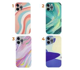 Funda Silicona Suave Elástica 4 Dibujos Compatible con iPhone 13 Pro V2