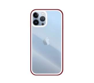 Funda Anti-golpe Transparente con Borde de Color de Goma para IPhone 13 PRO