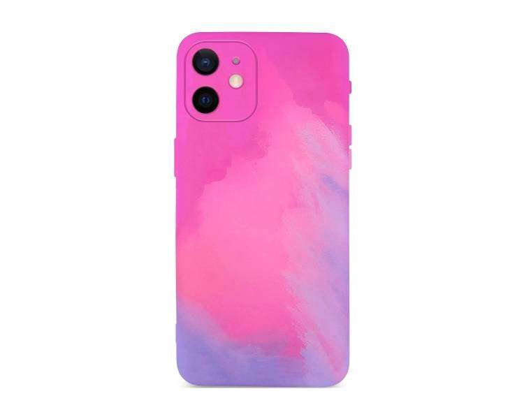 Funda Silicona Suave Elástica Acuarela Compatible con iPhone 13 Pro