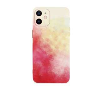 Funda Silicona Suave Elástica Acuarela Compatible con iPhone 13 Pro