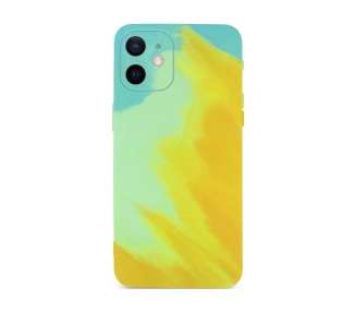 Funda Silicona Suave Elástica Acuarela Compatible con iPhone 13 Pro