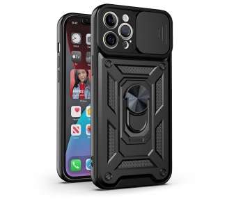 Funda con Anilla y Cámara Deslizante Compatible para iPhone 12 Pro Max con Imán