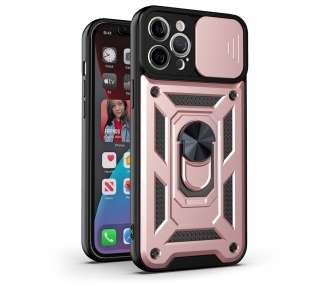 Funda con Anilla y Cámara Deslizante Compatible para iPhone 12 Pro Max con Imán