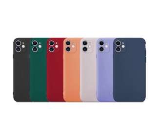 Funda Silicona Suave Compatible con IPhone 12 6.1" con Cámara 3D