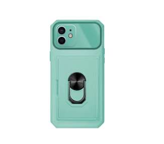 Funda Anti Golpe con Anilla y Tarjetero para iPhone 12 6.1 Cubre Cámara Total