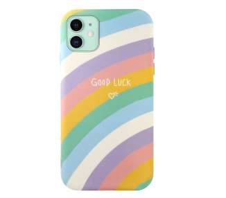 Funda Silicona Suave Elástica 4 Dibujos Compatible con iPhone 12