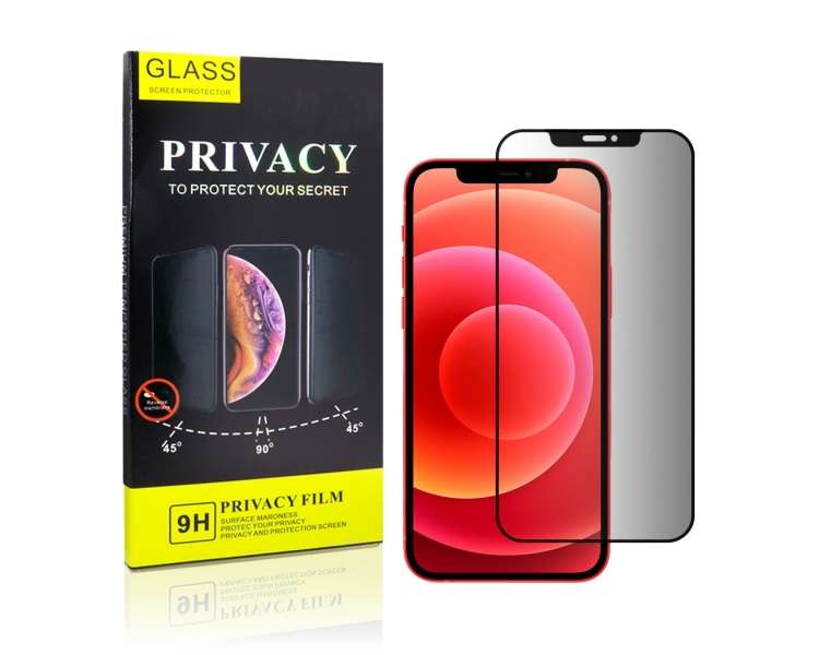 Cristal templado Privacidad iPhone 15 Protector de Pantalla 5D Curvo