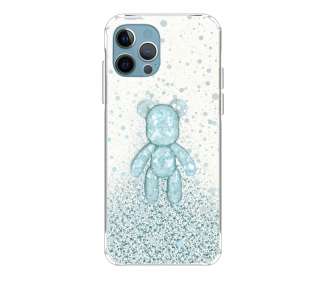 Funda Gel Transparente Purpurina Relieve Compatible para iPhone 11 Pro