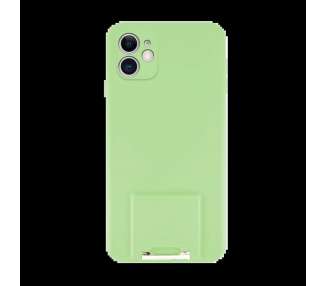 Funda Gel Silicona Suave Flexible para iPhone 11 Soporte Plegable 4-Colores