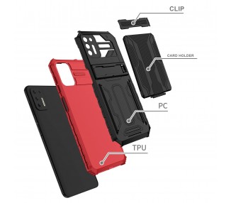 Funda Rock Anti-Golpe Tarjetero y Soporte Compatible con Iphone 11 6.1"